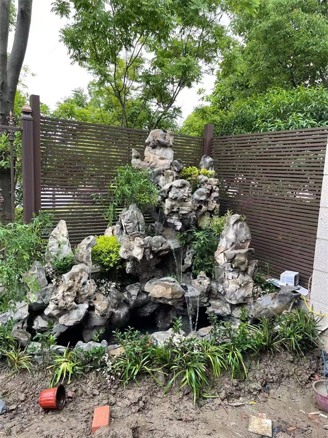 汶川别墅假山景观庭院设计
